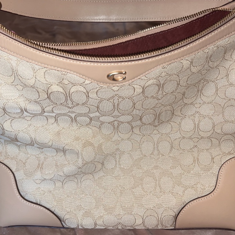 Coach purse beige